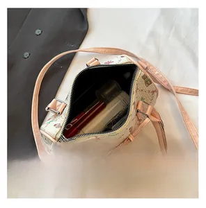 Internal view of Boston bag showing capacity for cosmetics and daily essentials