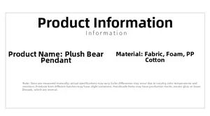 Detail of plush bear ornament showing soft cloth material and handcrafted details