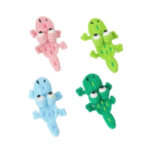 Barrettes crocodiles mignonnes au crochet pour filles en quatre couleurs assorties