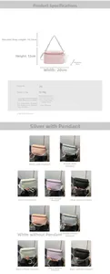 Gedetailleerde maattabel voor paillettenkettingtas van 20x12x8cm en PU-stof specificaties online