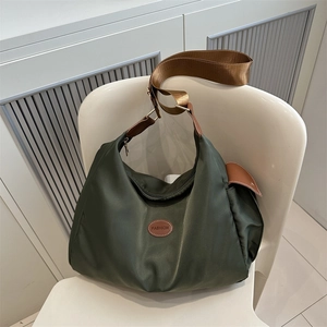 Minimalistisch Nylon Tote Bag Damen Große Kapazität Einfarbig Leicht Vielseitig Schulter Umhängetasche Pendler Tasche