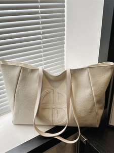 Damen Retro Weiches PU Leder Große Kapazität Einkaufstasche Mode Schultertasche Pendeln Reisen Handtasche Einfarbig Stil