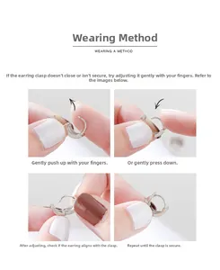 Guide d'ajustement du fermoir pour boucles d'oreilles papillon en argent S925