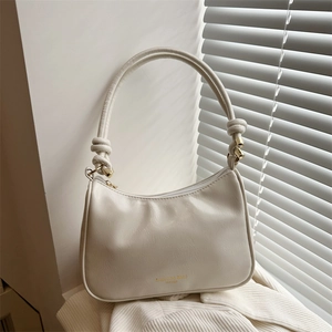 Sac Sous le Bras Rétro en Cuir PU pour Femmes Mode Bandoulière Nouée Petit Sac Carré Bandoulière Sac à Main Tendance