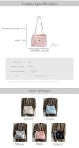 Spécifications de taille et variantes de couleurs pour ce sac messager élégant en similicuir