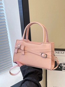 Damen Mode Schleife PU Leder Handtasche Kleine Quadratische Umhängetasche Minimalistische Urbane Einfache Schultertasche