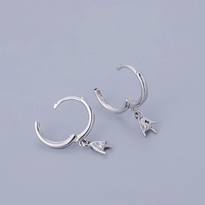 Rock Handgeste Ohrringe aus S925 Sterlingsilber mit minimalistischem Silber-Finish