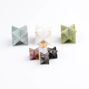 Natural crystal Merkaba star stone set in various sizes for office and home decoration