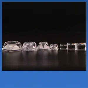 Clear Glass Acrylic Display Stand Base Holder For Crystal Ball Mineral Specimen Hexagonal Square Desktop Ornament