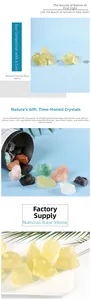 Macro detail of various colorful natural raw crystal stones for home fragrance and decor