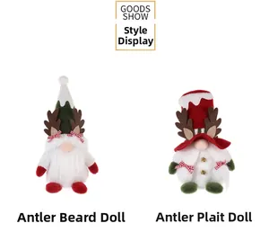 Detailed comparison of two Christmas gnomes with reindeer antlers and festive hats