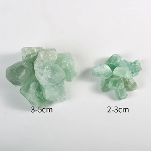 Natural green fluorite raw crystal stones in 2-3cm and 3-5cm sizes for home decor