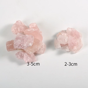 Natural raw rose quartz crystals in 2-3cm and 3-5cm sizes for aromatherapy and decor