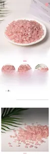 Polished natural rose quartz crystal stones for home decor and plant pot gravel