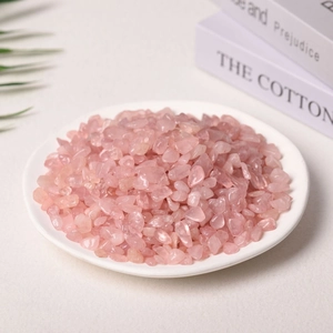 Rose Quartz Polished Chips Natural Crystal Stones Irregular Gravel For Home Decor Fish Tank Degaussing Healing Decorative