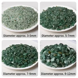 Polished Aventurine quartz stone chips in four sizes for landscaping and decor