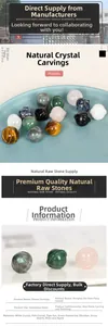Macro detail of natural crystal planet carvings showing raw stone textures and polished finish