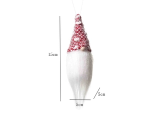 Christmas knitted gnome ornaments with size measurements 15cm height and 5cm width