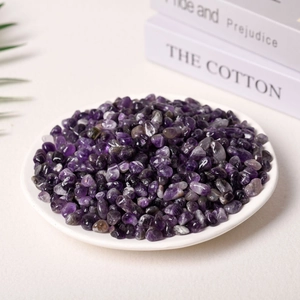 Natural Amethyst Crushed Stones Polished Crystal Chips For Aromatherapy Diffuser Demagnetizing Fish Tank Decor Home Office Ornament