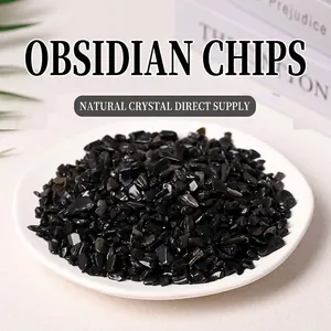 Natural Black Obsidian Crushed Stone Polished Irregular Crystal Chips For Aromatherapy Diffuser Home Decor Fish Tank