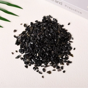 Polished natural black obsidian crystal stones for aromatherapy and home decoration