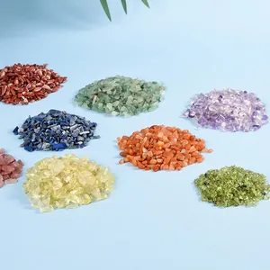 Natural Crystal Crushed Stones Rose Quartz Amethyst Clear Quartz Citrine Polished Irregular Gravel Mineral Specimen For Aromatherapy Zen Meditation Home Decor Healing Energy Gemstones