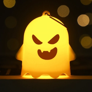 Niedliche leuchtende gelbe Geisterlampe mit Ring für Halloween Party-Dekorationen