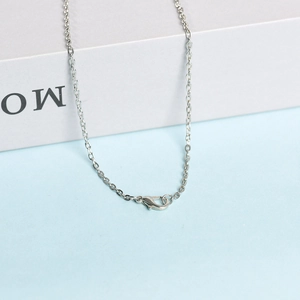 Silver snake crystal pendant necklace with cable chain and lobster clasp closure