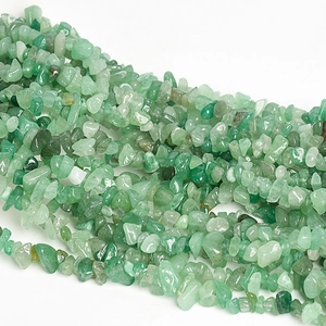Polished irregular green aventurine crystal beads for DIY jewelry and necklaces