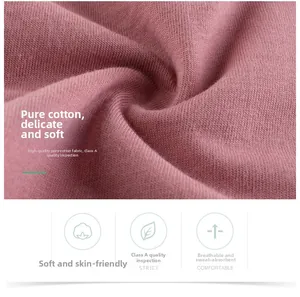 Gros plan sur le tissu en coton mauve doux de classe A montrant la texture tricotée
