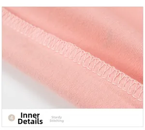 Vista macro di leggings in cotone rosa con dettagli sulle cuciture interne di qualità
