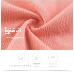 Macro shot of breathable A-grade pure cotton fabric for children pink short sleeve t-shirt