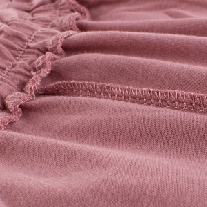 Short d'été en maille pour filles rose lotus avec taille élastique et couture de qualité