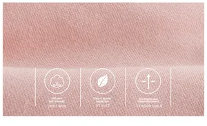 Close-up of pink knit fabric texture showing breathable and soft skin-friendly material