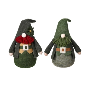 Saint Patrick's Day faceless gnome plush dolls with green hats and clover decorations