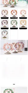 Detailed comparison of various heart-shaped crystal trees with natural gemstone bases