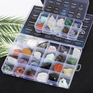 Collection de Spécimens de Pierres de Cristal Naturel Améthyste Quartz Rose Éducation Science Minérale Décoration