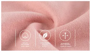 Macro shot of soft pink knit fabric showing breathable A-grade quality texture