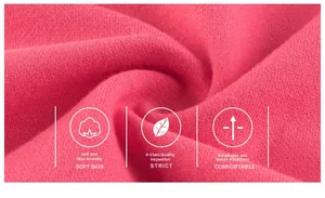Close-up of soft rose pink knit fabric with Class A breathable and skin-friendly texture