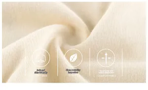 Close-up of soft breathable cotton fabric texture with Grade A safety certification
