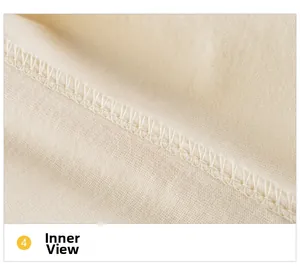 Détail macro de la doublure intérieure en coton avec coutures à double surjet professionnelles