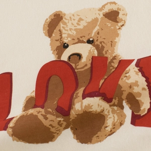 Robe d'été sans manches pour filles avec ours en peluche et imprimé 3D LOVE