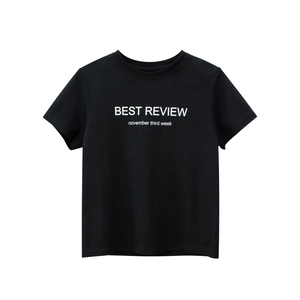 T-Shirt En Pur Coton Pour Enfants Manches Courtes Imprimé Lettres Col Rond Haut De Mode D'été Pour Garçons Filles Ados