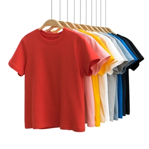 T-Shirt Bambino 100 Cotone Manica Corta Girocollo Tinta Unita Traspirante Morbido Top Estivi Per Ragazzi Ragazze Unisex
