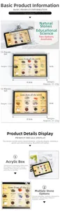 Detailed size and weight specs of the 12/15 piece mini crystal mineral specimen set
