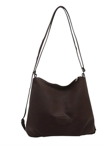 Retro chocolate brown large tote backpack with adjustable straps in high quality PU leather