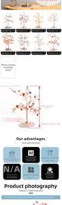 Detailed size and weight specs for the 15cm natural crystal money tree with agate base