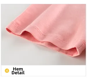 Detailed close-up of pink knit leggings showing neat double-needle hem and soft fabric