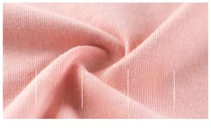 Close-up of soft light pink knitted fabric texture for a long-sleeved girls' t-shirt