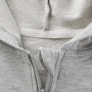Gilet gris à capuche zippé pour filles en maille de coton bouclé de haute qualité